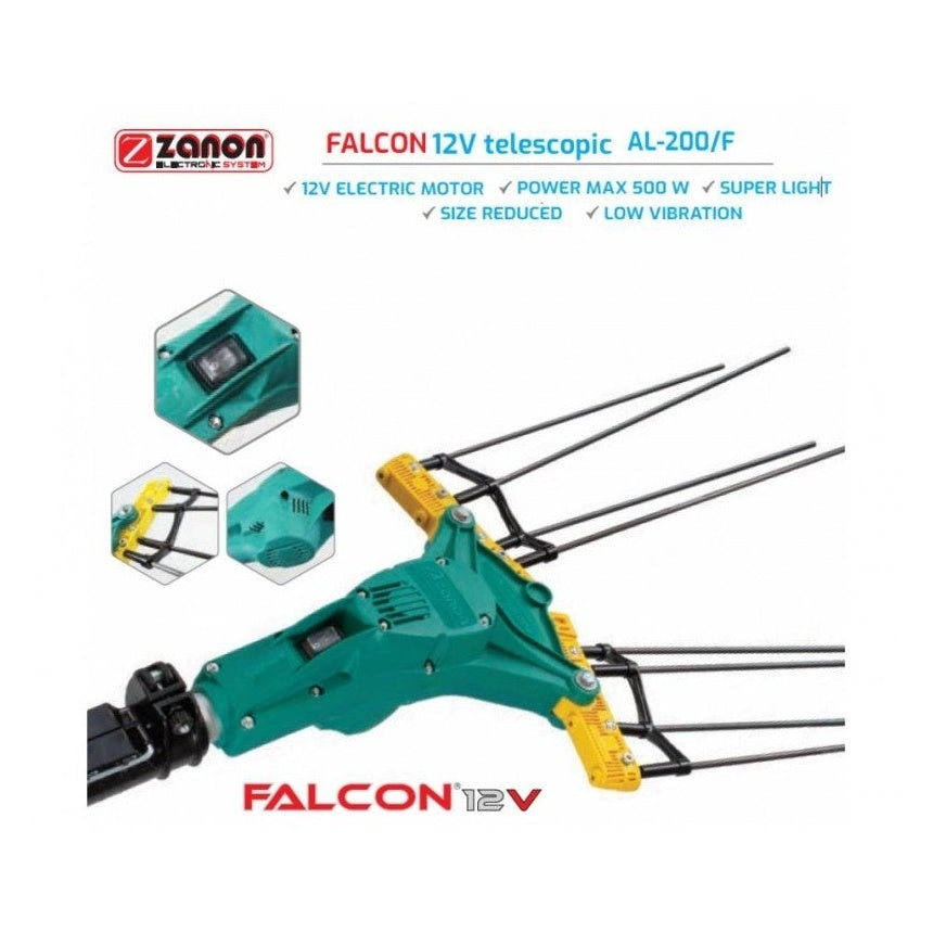 Zanon Abbacchiatore a Batteria Falcon 12V con Asta AL 200