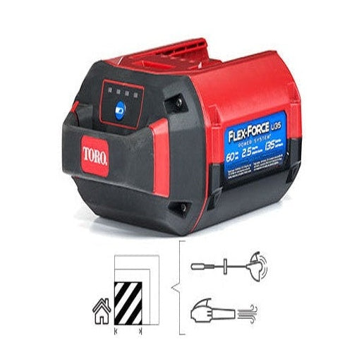 Toro 81825 60V 2.5 Ah L135 Lithium Battery