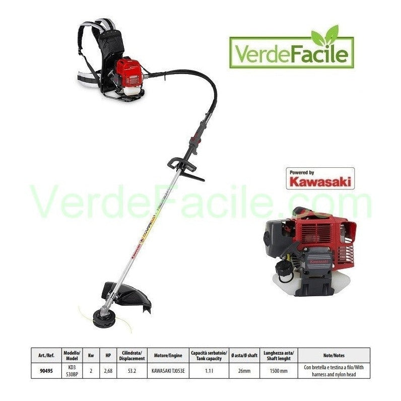 Decespugliatore a Zaino Kawasaky KD3 530 BPN AMA Garden Pro