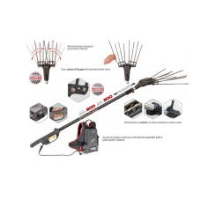 Abbacchiatore ZANON Karbonium PRO AL 200 con Batteria Litio Drive 1650 S e Asta in CARBONIO a Batteria