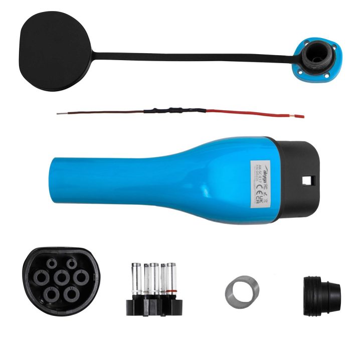 Akyga AK-SC-E17 Cavo di ricarica per veicoli elettrici blu Type 2 No 3 0 m