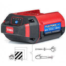 Batteria TORO Litio 81825 60V 2,5 Ah L135 a Batteria