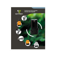 Batteria VOLPI per Forbice e Potatori 14,4 Volt - 2,5 Ah a Batteria