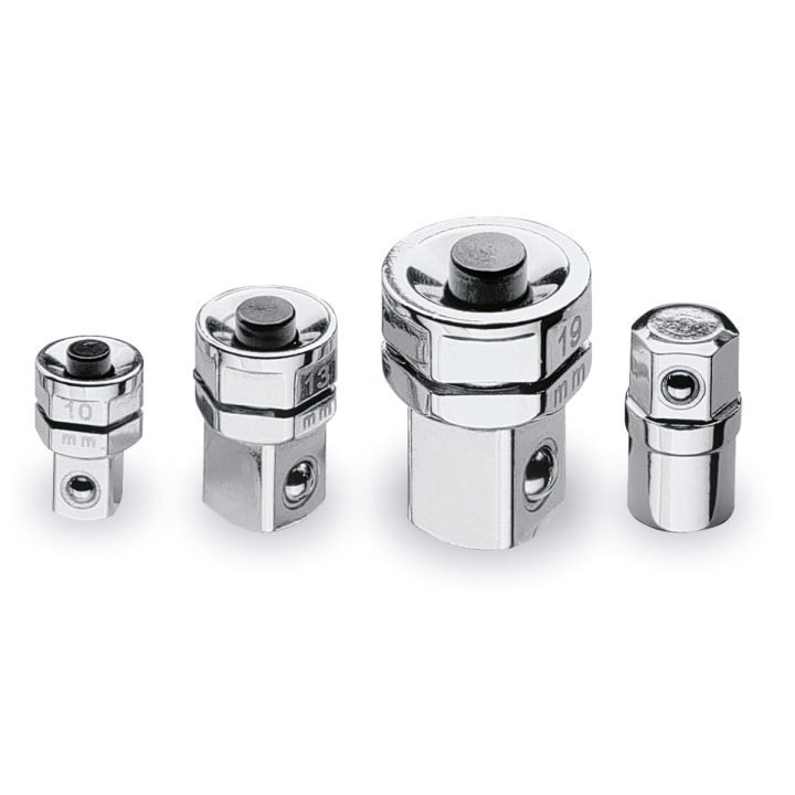 Set da 4 adattatori per chiavi a cricchetto: 1 adattatore per bits 3 adattatori a sgancio rapido Beta 123/K4