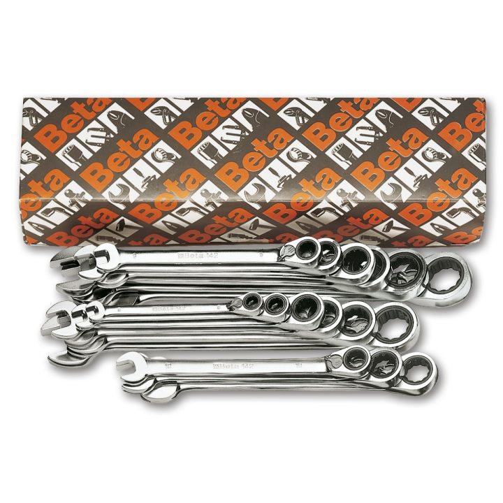 Set da 15 chiavi combinate a cricchetto reversibile (art. 142) Beta 142/S15