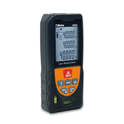 BETA UTENSILI Beta 1693L 40 Misuratore di distanza laser, multifunzione 40 metri con livelle di posizionamento 016930040 - immagine 1