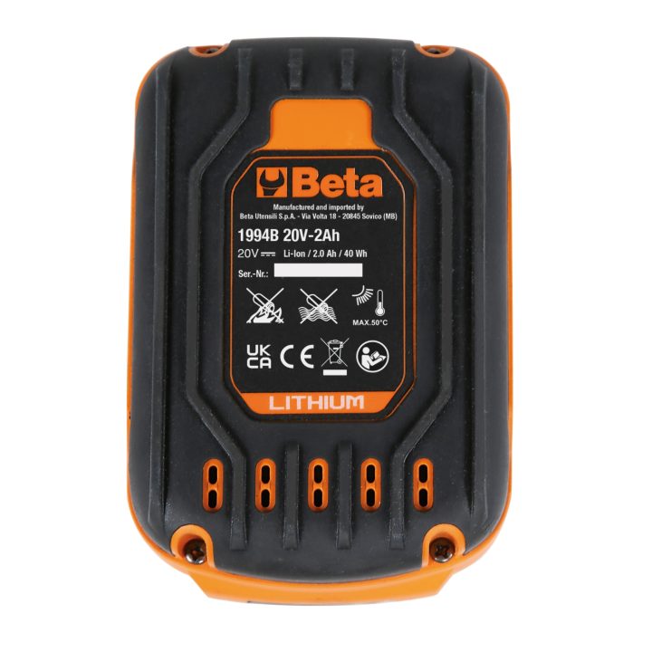 BETA UTENSILI Beta 1994B 20V-2AH Batteria agli ioni di litio da 2 Ah per utensili 20V 019940022 - immagine 2