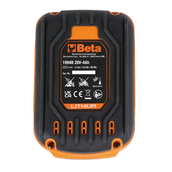 BETA UTENSILI Beta 1994B 20V-4AH Batteria 20V-4Ah 019940044 - immagine 2