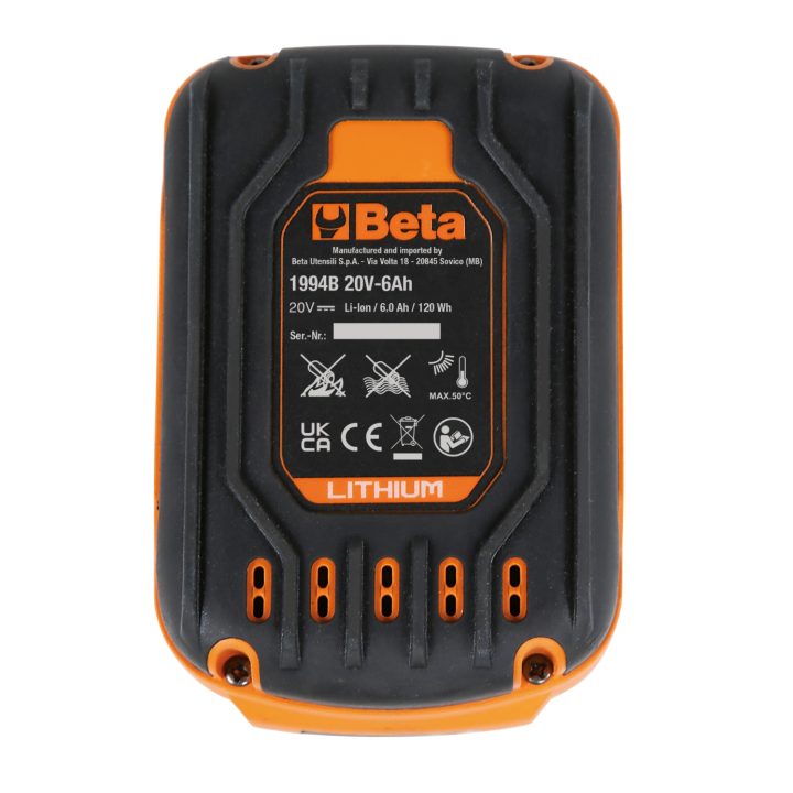 BETA UTENSILI Beta 1994B 20V-6AH Batteria 20V-6Ah 019940066 - immagine 2