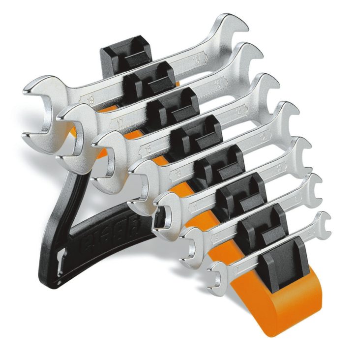 Set da 7 chiavi a forchetta doppie con supporto Beta 55/SP7