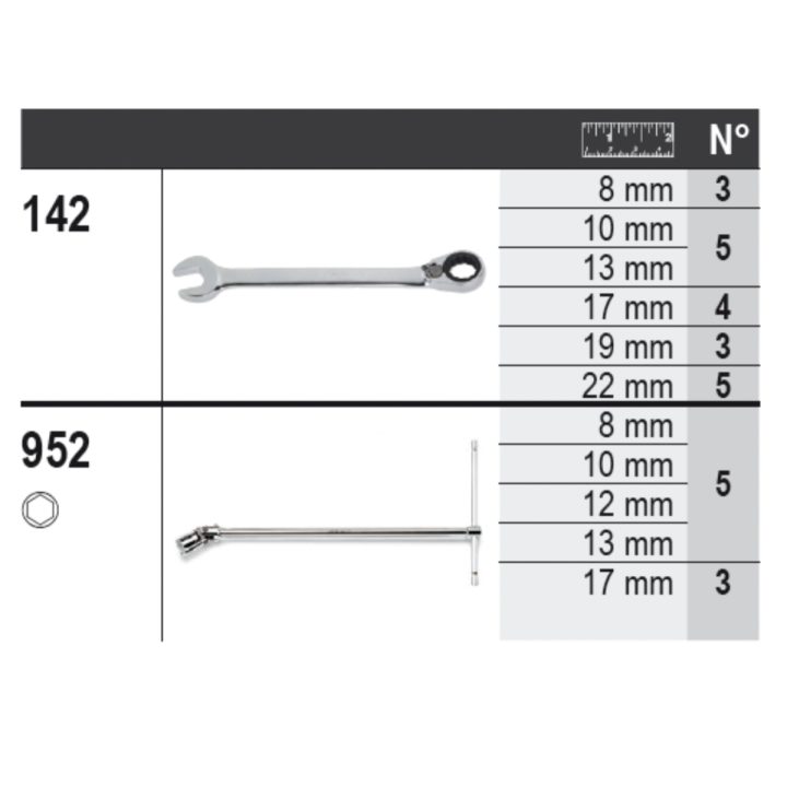 Assortimento 48 utensili, con ganci senza pannello Beta 6600