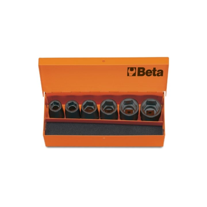 Chiavi a bussola Macchina con attacco quadro femmina 1/2" fosfatate, in cassetta di lamiera Beta 720/C6 6