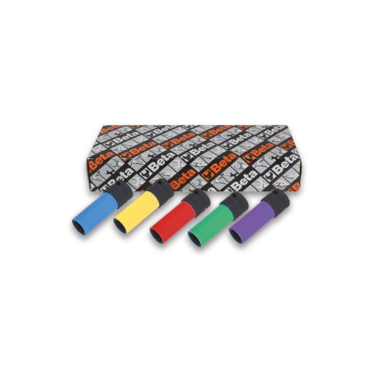 Set di chiavi a bussola Macchina per dadi ruote con inserti polimerici colorati Beta 720LC/S5
