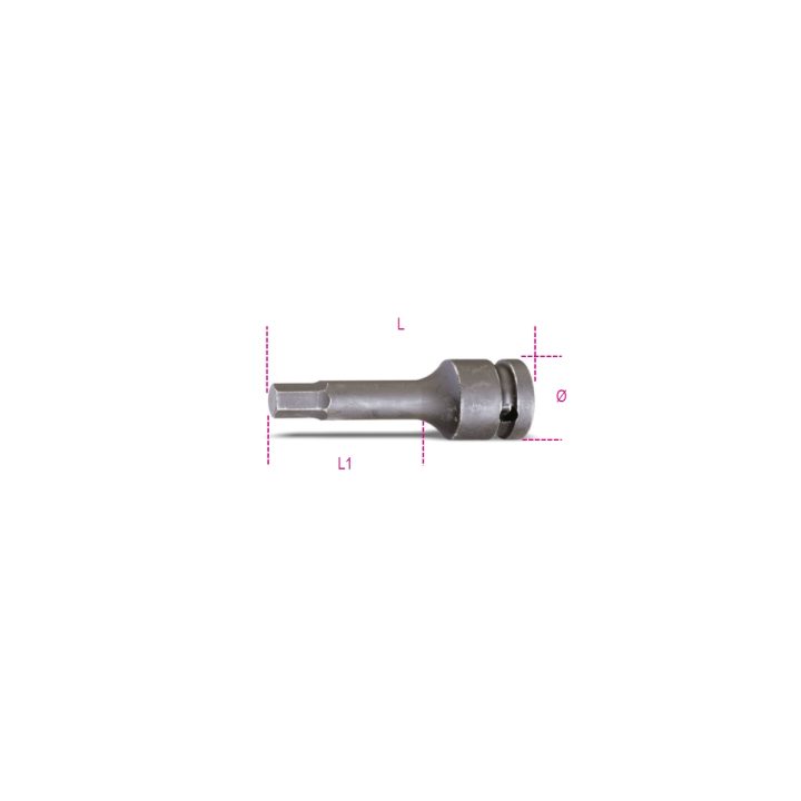 Beta 720ME 12 Chiavi a bussola Macchina maschio esagonale con quadro femmina 1/2" fosfatate 007200512