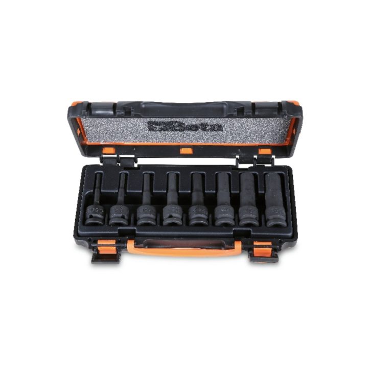 Set di chiavi a bussola Macchina maschio esagonale con quadro femmina 1/2" fosfatate, in cassetta di lamiera 007 Beta 720ME/C8