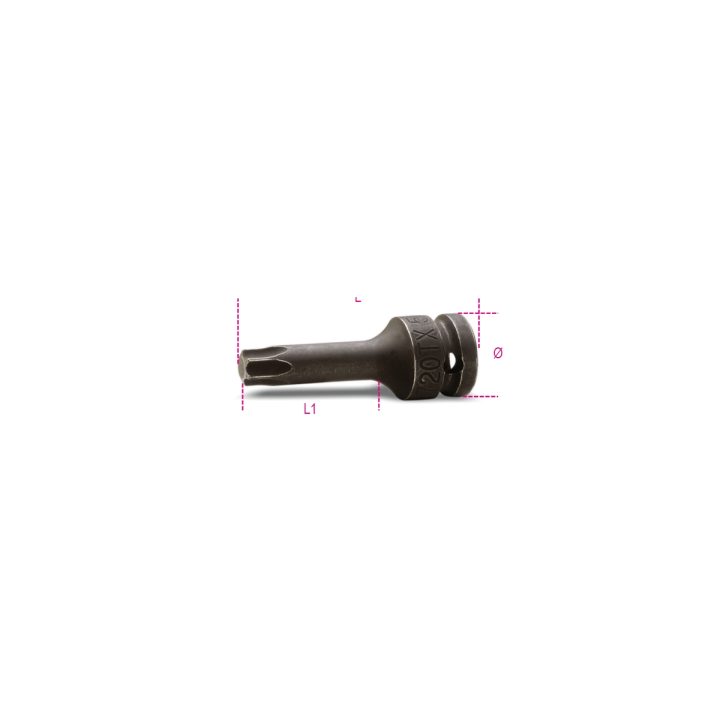 Beta 720TX 45 Chiavi a bussola Macchina maschio per viti con impronta Torx® con attacco quadro femmina 1/2" fosfatate 007200472