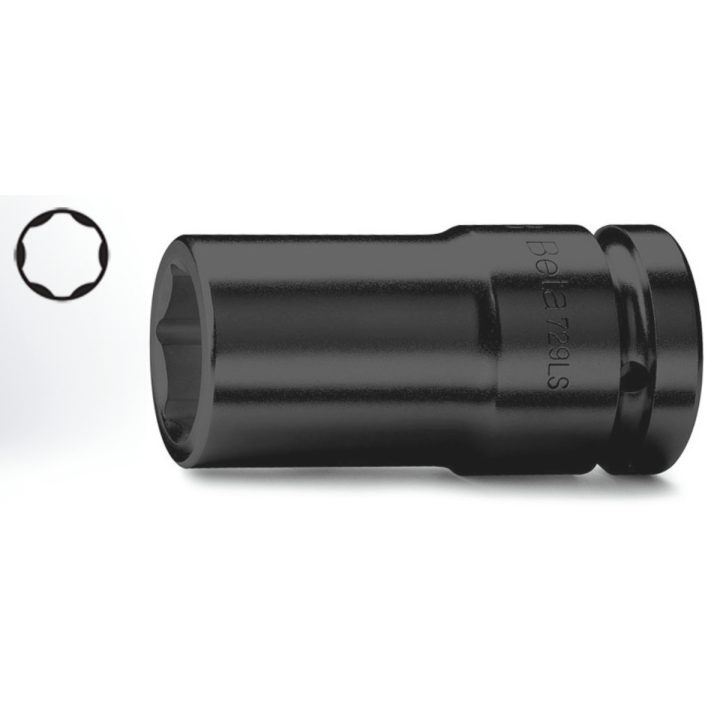 Beta 729LS 36 Chiavi a bussola Macchina con attacco quadro femmina 1" bocca esagonale, serie lunga sottile, fosfatate 007290536