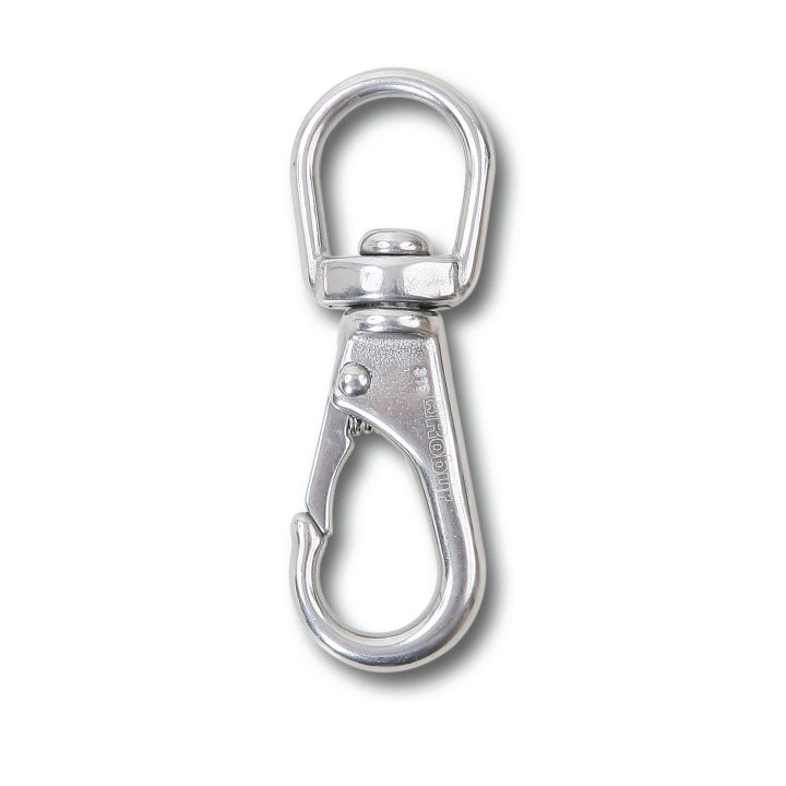 Beta 8267 10 Moschettoni a gancio con girello e sicura inox AISI 316 082670210