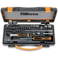 Beta 900/C11 Assortimento di 11 chiavi a bussola a mano esagonali, 20 inserti per avvitatori e 8 accessori in cassetta di lamier