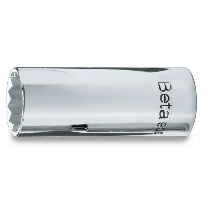 Beta 900AS-MBL 1/4 Chiavi a bussola a mano con attacco quadro femmina 1/4", tipo lungo bocca poligonale, cromate 009000328