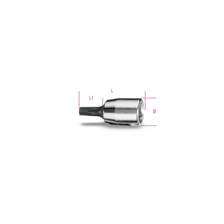Beta 900PT 25 Chiavi a bussola a mano a giravite per viti con impronta pentalobata con attacco quadro femmina 1/4" cromate - ins