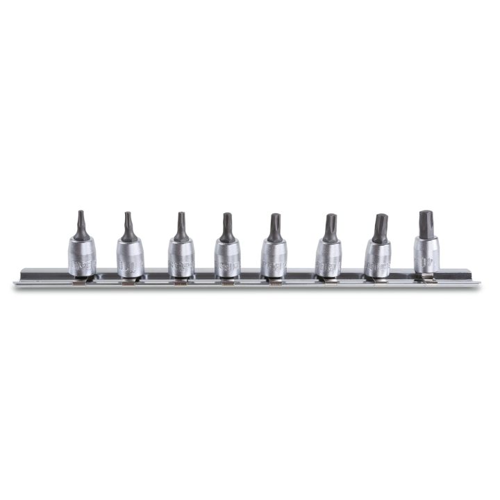 Di 8 chiavi a bussola maschio per viti con impronta Torx (art. 900TX) su supporto Beta 900TX/SB8