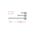 Beta 910AN/125 Prolunghe a mano con attacchi quadri maschio e femmina 3/8" angolari cromate 009100828