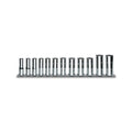 Beta 910ASL/SB12 Serie di 12 chiavi a bussola a mano lunghe bocca poligonale (art. 910AS/L) su supporto 009100365