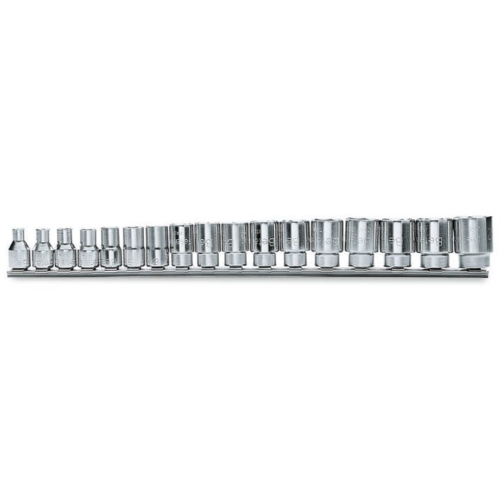 Beta 910B/SB17 Serie di 17 chiavi a bussola a mano bocca poligonale (art. 910B) 009100130