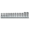 Beta 910BL/SB14 Serie di 14 chiavi a bussola a mano lunghe bocca poligonale (art. 910BL) su supporto 009100340