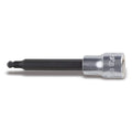 Beta 910BP 7L Chiavi a bussola a mano maschio esagonale con estremità sferica con quadro femmina da 3/8" cromate - inserti bruni