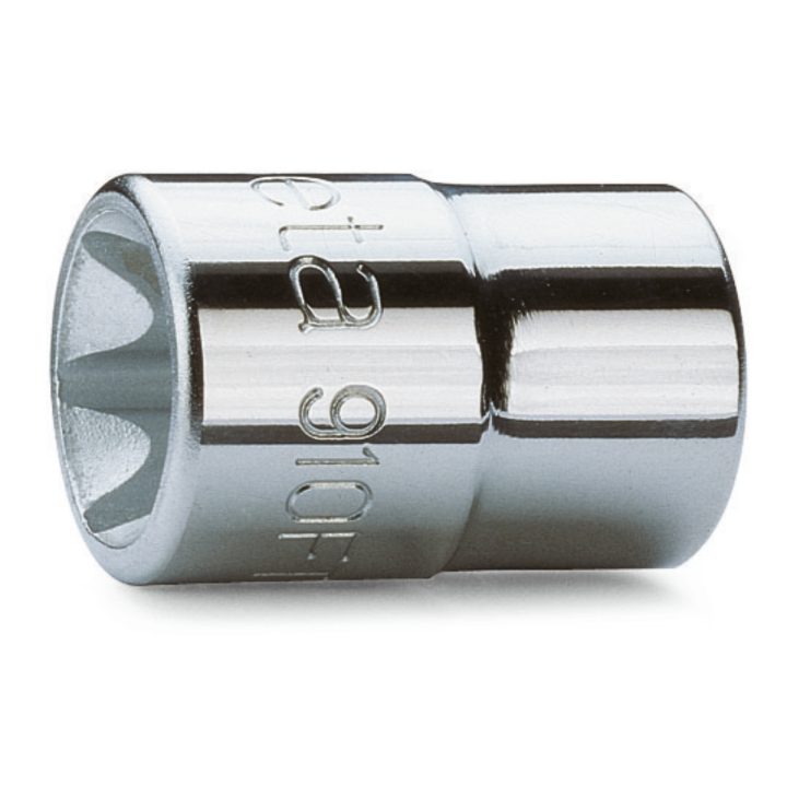 Beta 910FTX 8 Chiavi a bussola a mano con attacco quadro femmina 3/8" per viti con profilo Torx® cromate 009100408