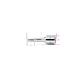 Beta 910ME 10 Chiavi a bussola a mano maschio esagonale con attacco quadro femmina 3/8" cromate 009100510