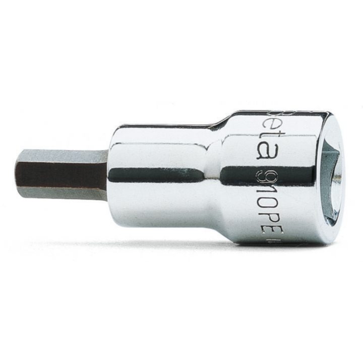Beta 910PE/AS 3/16 Chiavi a bussola a mano maschio esagonale con attacco quadro femmina 3/8" cromate - inserti bruniti 009100533
