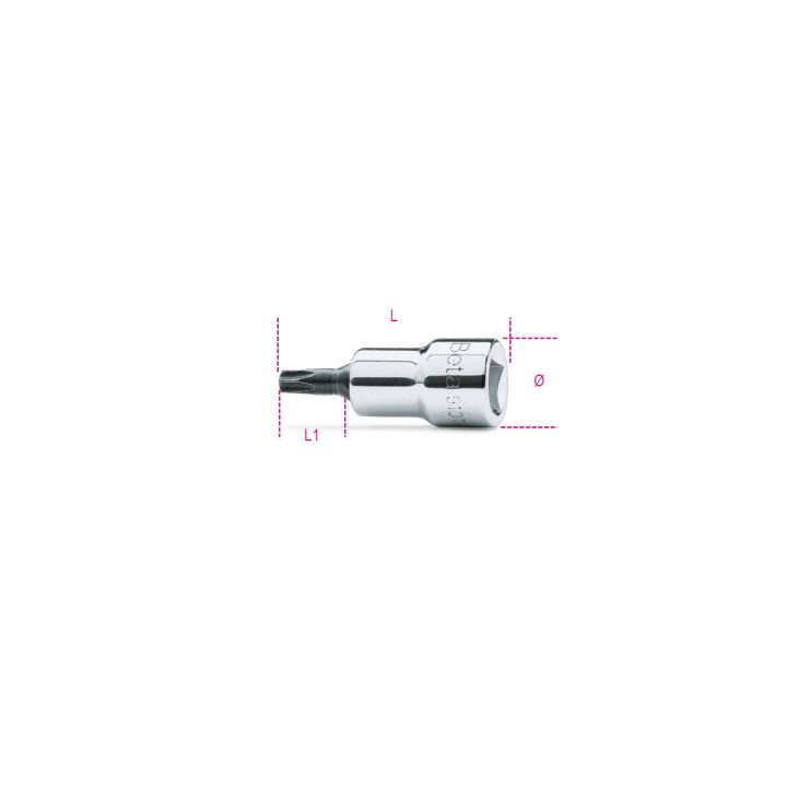 Beta 910TX 27 Chiavi a bussola a mano a giravite maschio per viti con impronta Torx® con attacco quadro femmina 3/8" cromate - i