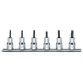 Beta 910TX/SB6 Serie di 6 chiavi a bussola maschio per viti con impronta Torx® (art. 910TX) su supporto 009100530