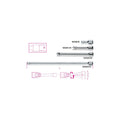 Beta 920AN/375 Prolunghe a mano con attacchi quadri maschio e femmina 1/2" angolari, cromate 009200836