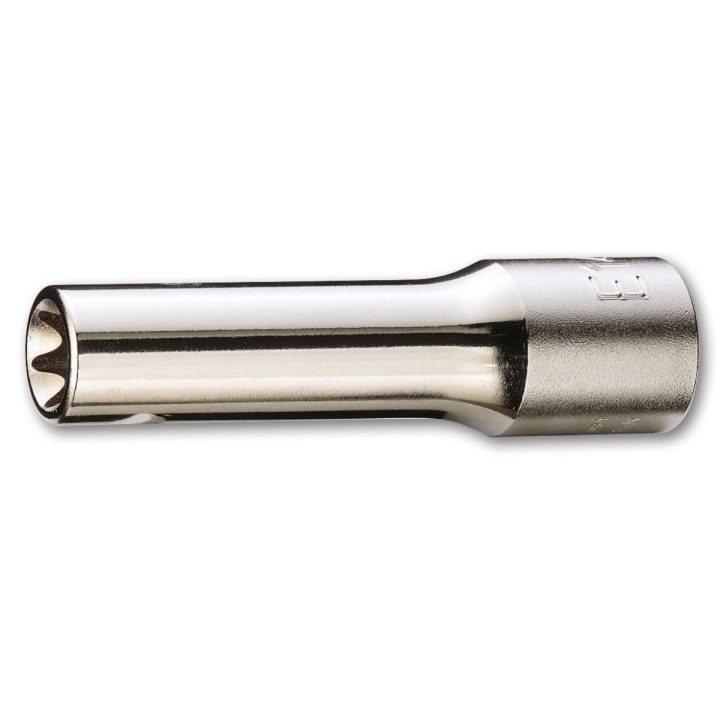 Beta 920FTX-L 16 Chiavi a bussola a mano per viti con profilo Torx® con attacco quadro 1/2" tipo lungo, cromate 009200403
