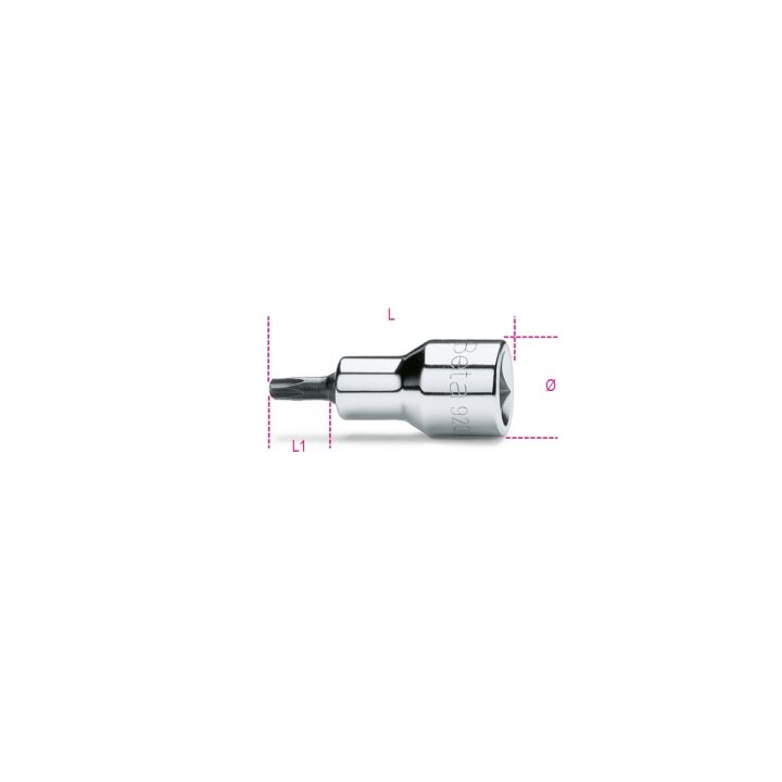 Beta 920TX-L 40 Chiavi a bussola a mano maschio per viti con impronta Torx®, con attacco quadro femmina 1/2" cromate - inserti b