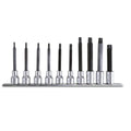 Beta 920TX-L/SB10 Serie di 10 chiavi a bussola maschio lunghe (art. 920TX/L) per viti con impronta Torx(R) su suporto 009200545