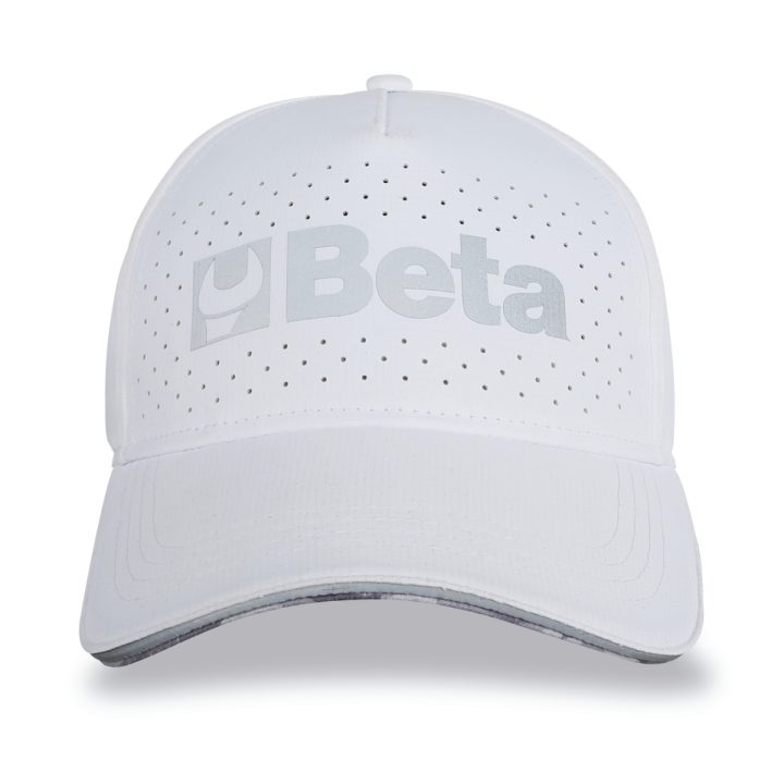 Beta da baseball bianco con visiera curva Beta 9525WB