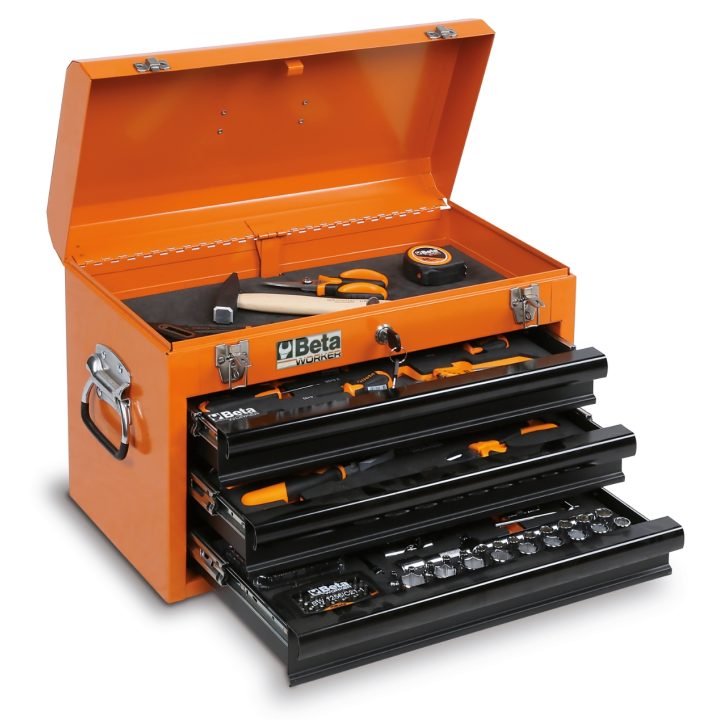 BETA UTENSILI Beta BW 2200E/N Cassettiera portatile con assortimento di 159 utensili in vassoio morbido in EVA 022006211 - immagine 1