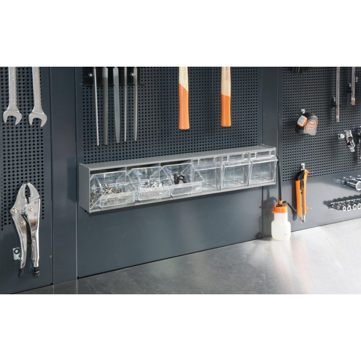 Supporto con 6 vaschette in materiale plastico Beta PM/6C