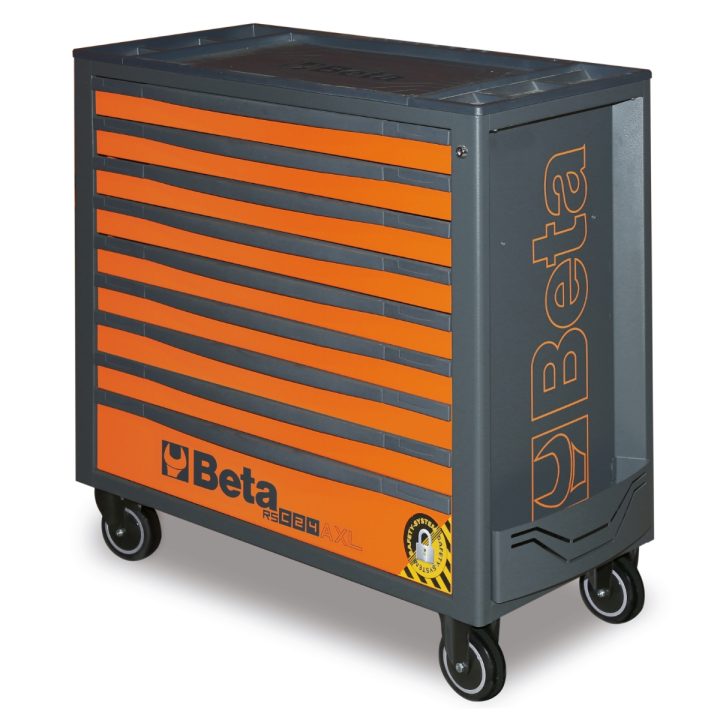Porta attrezzi 9 cassetti, con sistema antiribaltamento, modello lungo Beta RSC24AXL/9-O