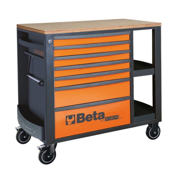 Beta RSC24L/7-A Cassettiera porta attrezzi con 7 cassetti e ripiani laterali 024004377