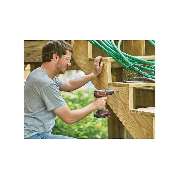 BLACK+DECKER Black & Decker BDCDC18-QW trapano 650 RPM nero arancione - immagine 3