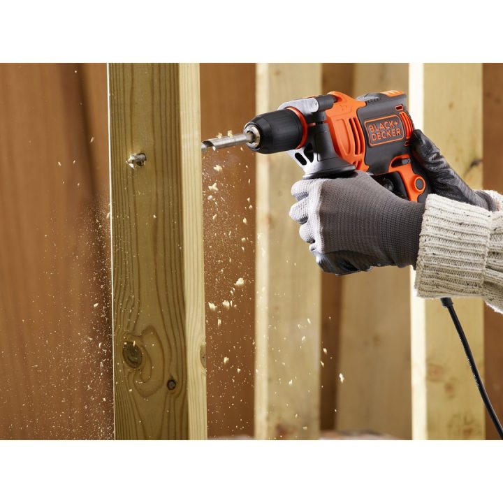 BLACK+DECKER Black & Decker BEH710-QS trapano 2800 RPM nero arancione - immagine 3