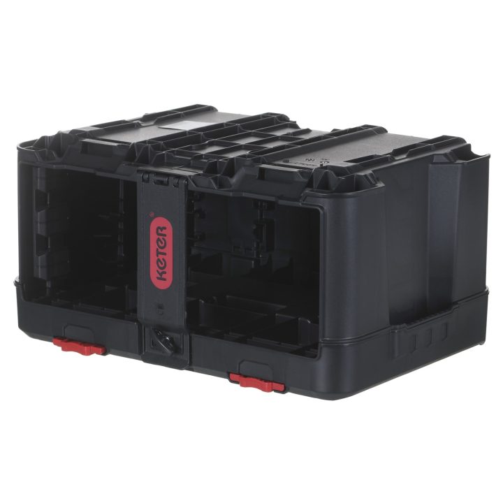 Cassone utensili KETER Stack'N'Roll (17210831/253380) con 3 organizzatori nero