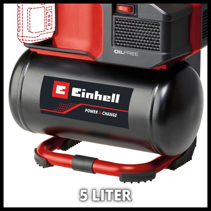 EINHELL 4020410 TE-AC 18/75 Li OF-Solo compressore d'aria 75 l/min Batteria - immagine 4