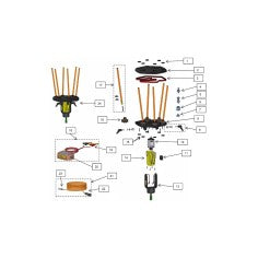 Forcella GIULIVO Cablata per Abbacchiatore Volpi 703 e 705